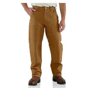 CARHARTT LOOSE FIT FIRM DUCK DOUBLE-FRONT UTILITY WORK PANT BROWN B01